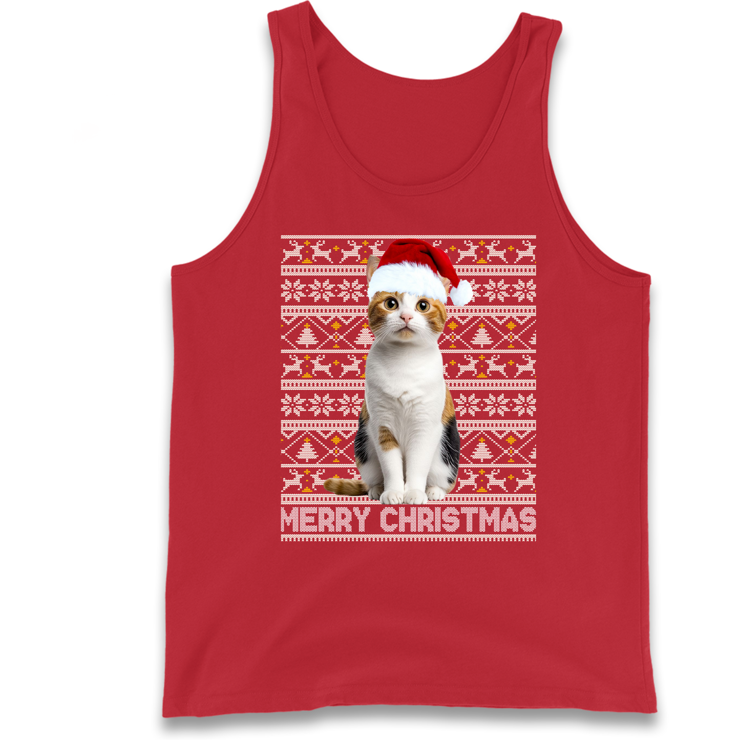Merry Christmas Cat Tank Top