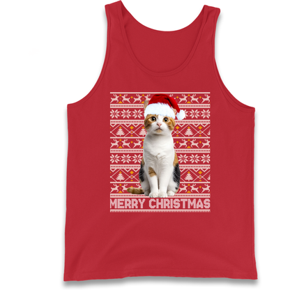 Merry Christmas Cat Tank Top