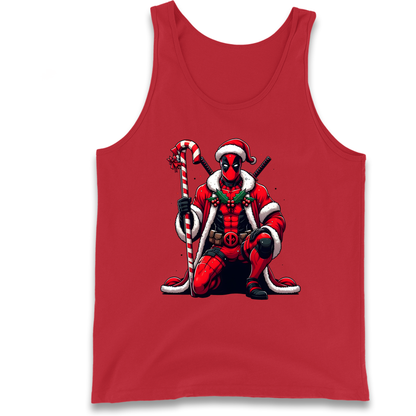 DeadPool Candy Cane Santa Tank Top