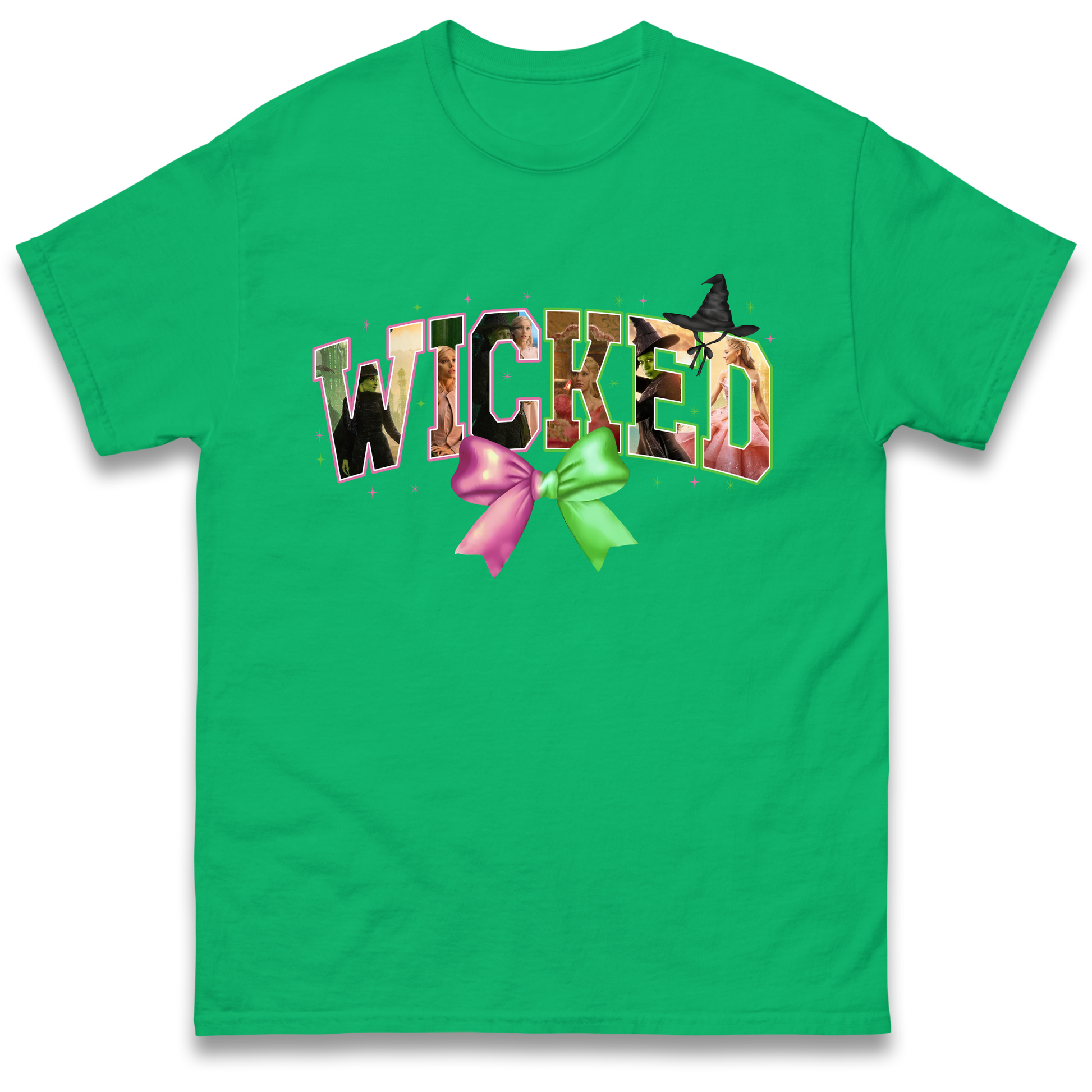 Wicked Pink and Green Bow T Shirt