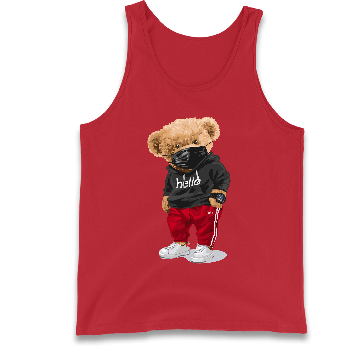 Teddy Bear Hello Streetwear Tank Top