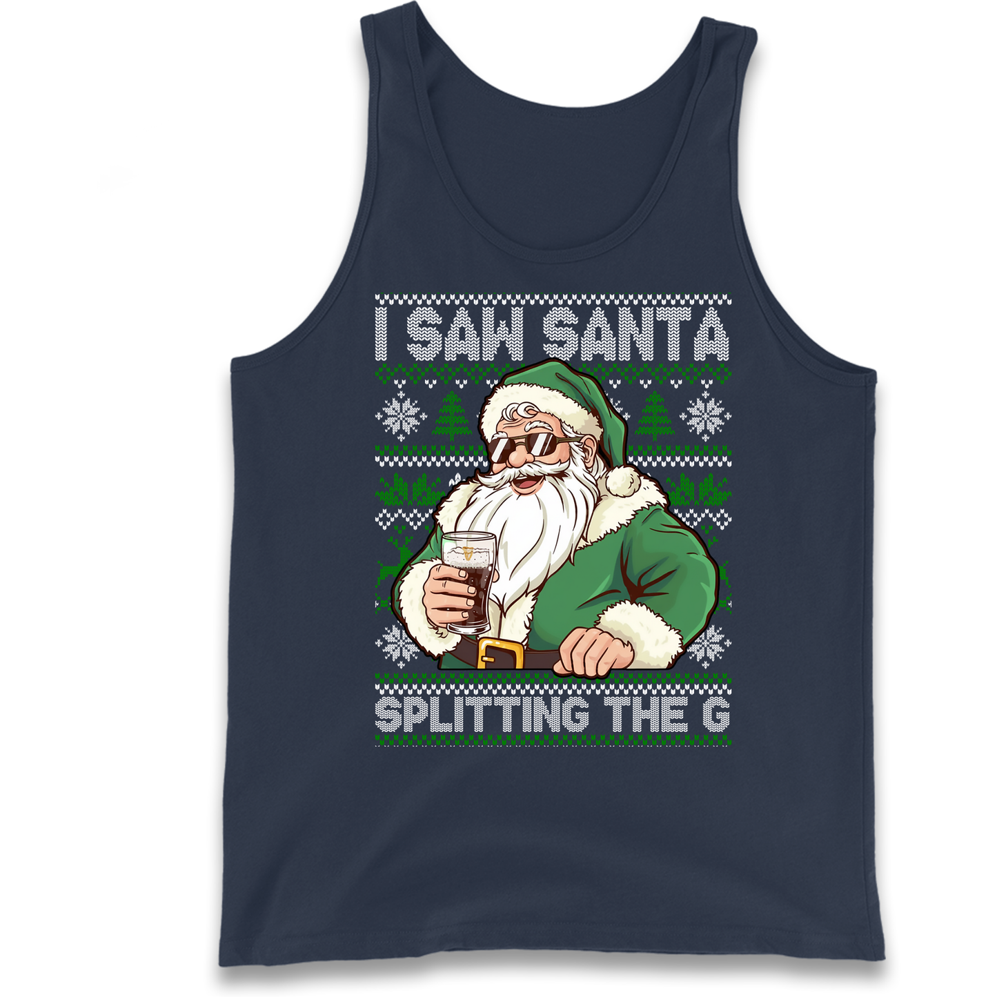 Santa Splitting The G Tank-Top