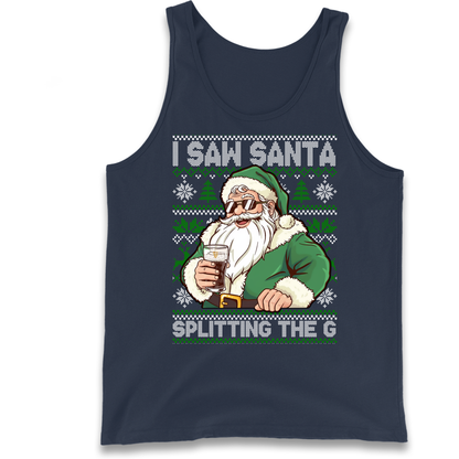 Santa Splitting The G Tank-Top