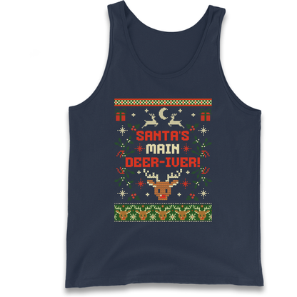 Santas Main Deer iver Christmas Tank Top