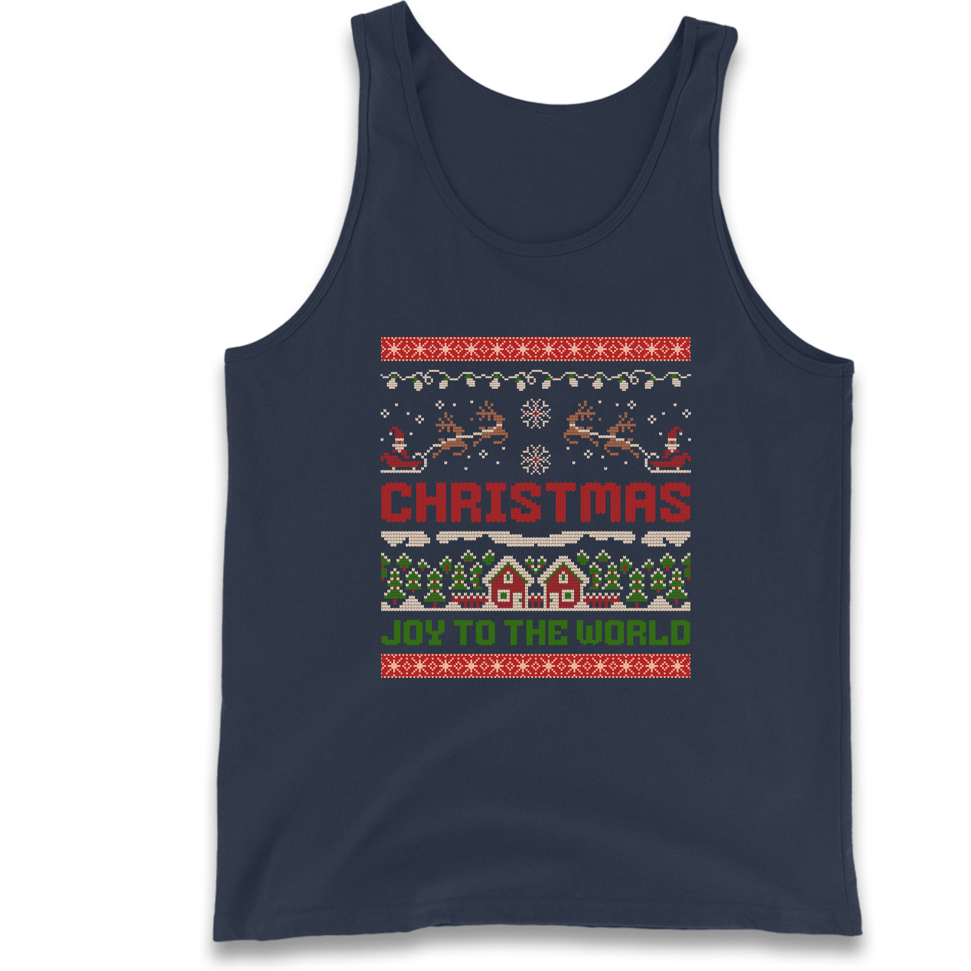 Christmas Joy to the World Christmas Tank Top