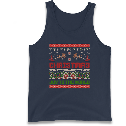 Christmas Joy to the World Christmas Tank Top