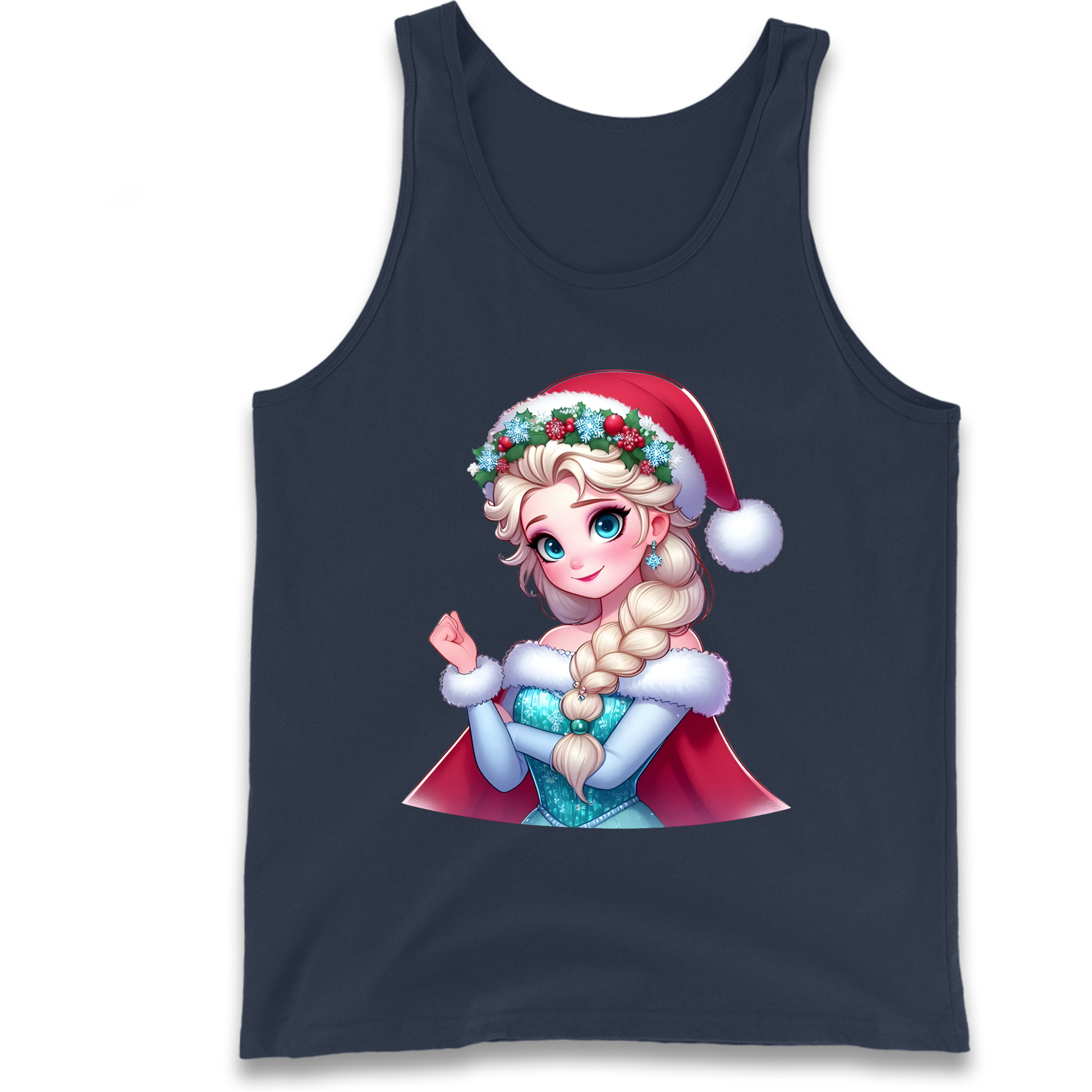 Elsa Frozen Santa Tank Top