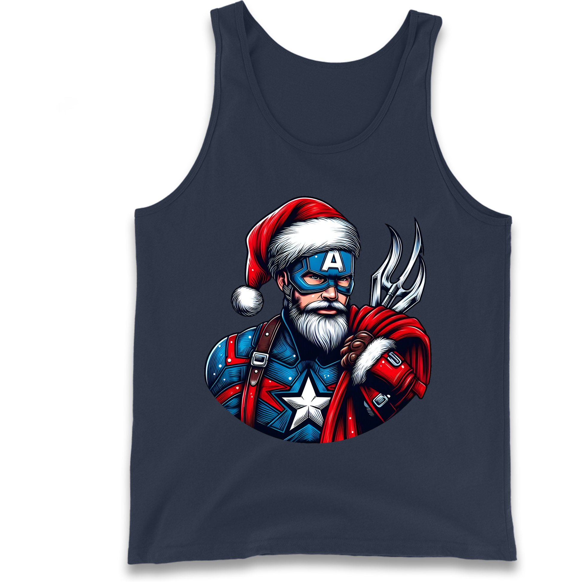 Captain America Santa Tank Top
