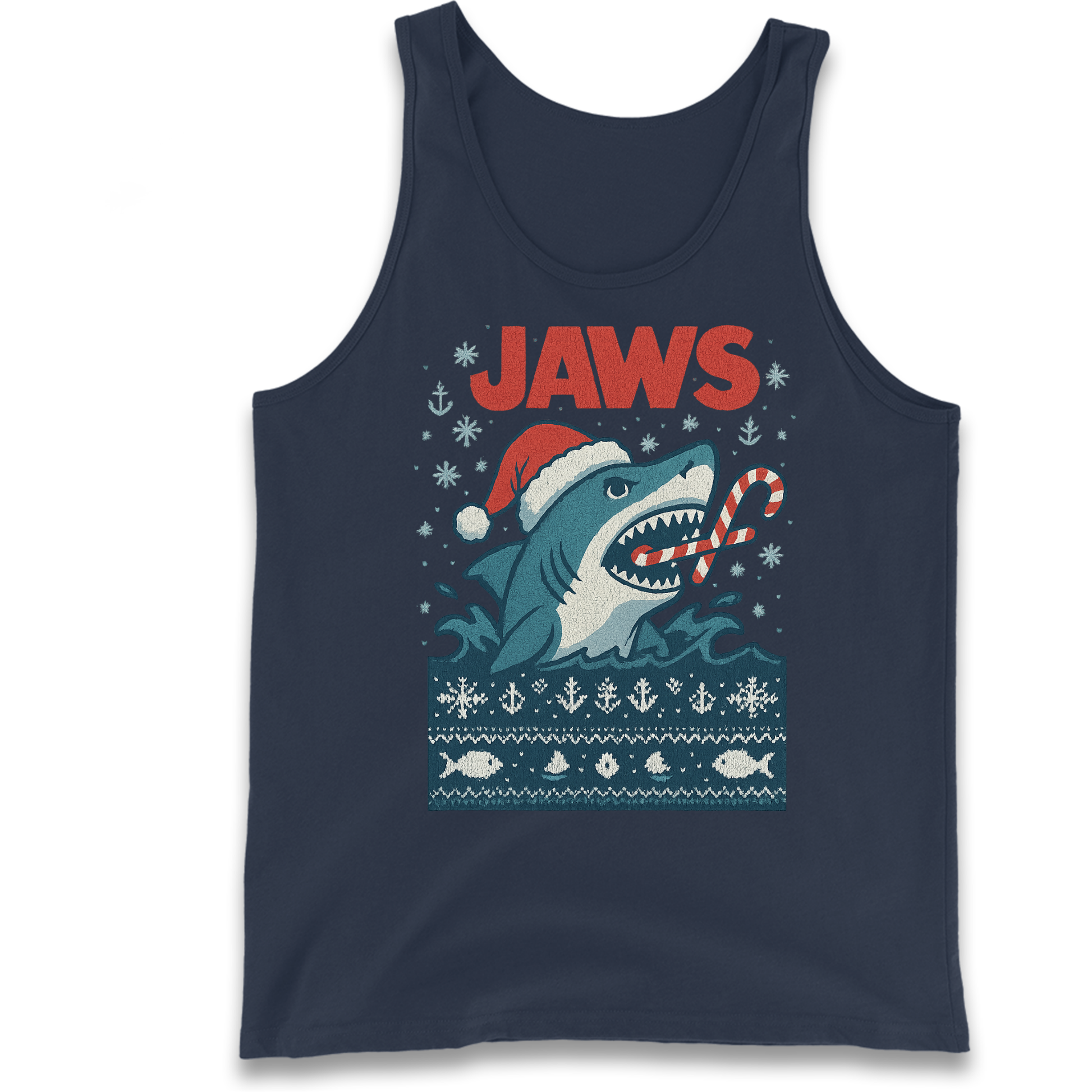 Jaws Christmas Tank Top
