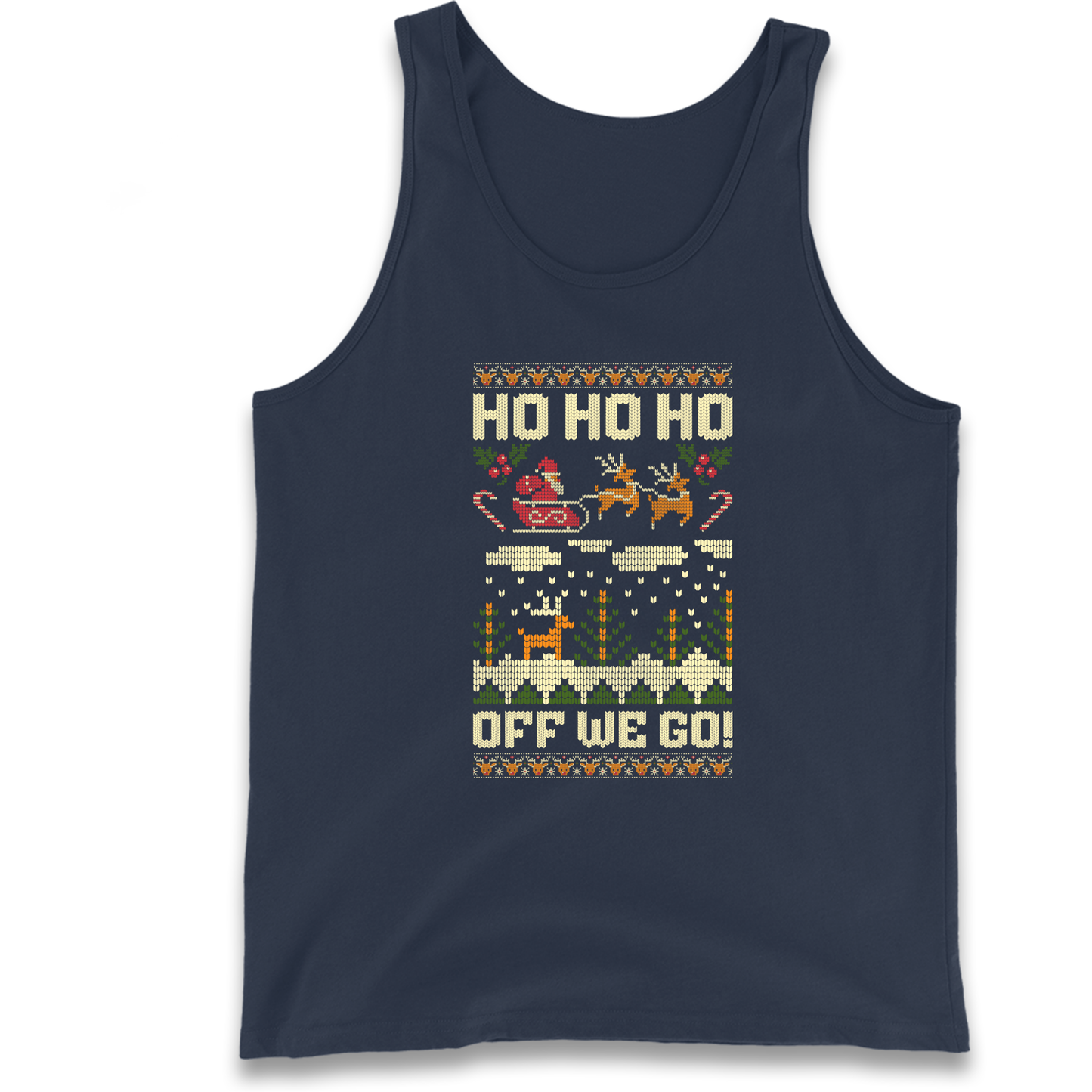 Have Yourself a HO HO HO Off we Go Christmas Tank Top