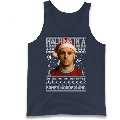 Jared Bowen walking in a Bowen Wonderland Christmas Tank Top