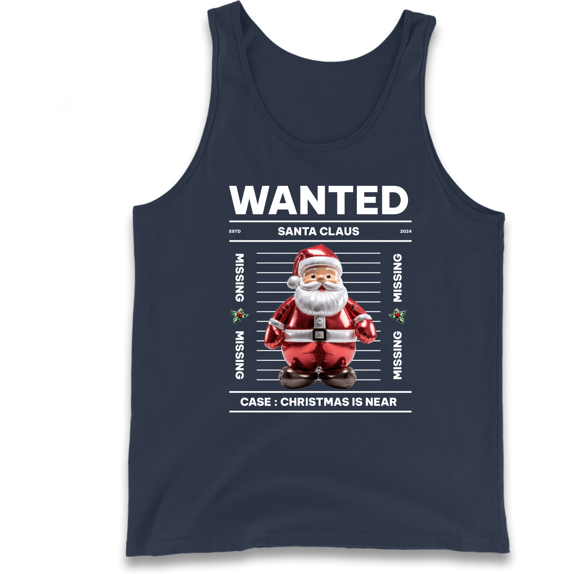 Wanted Santa Claus Christmas Tank Top