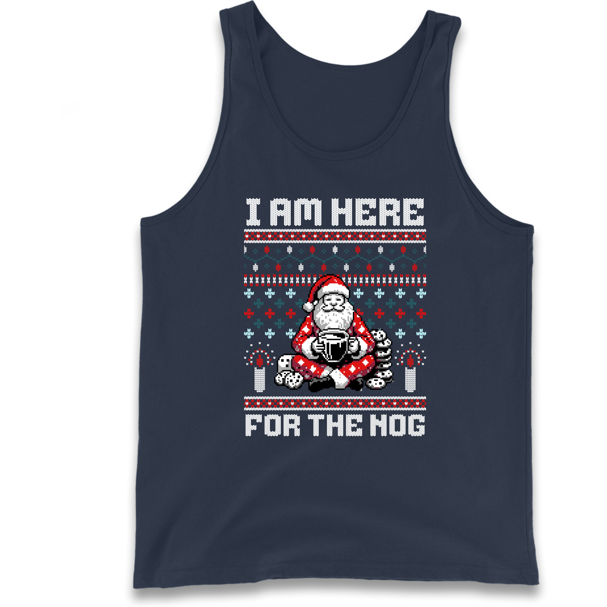 I am Here For The Nog Christmas Tank Top