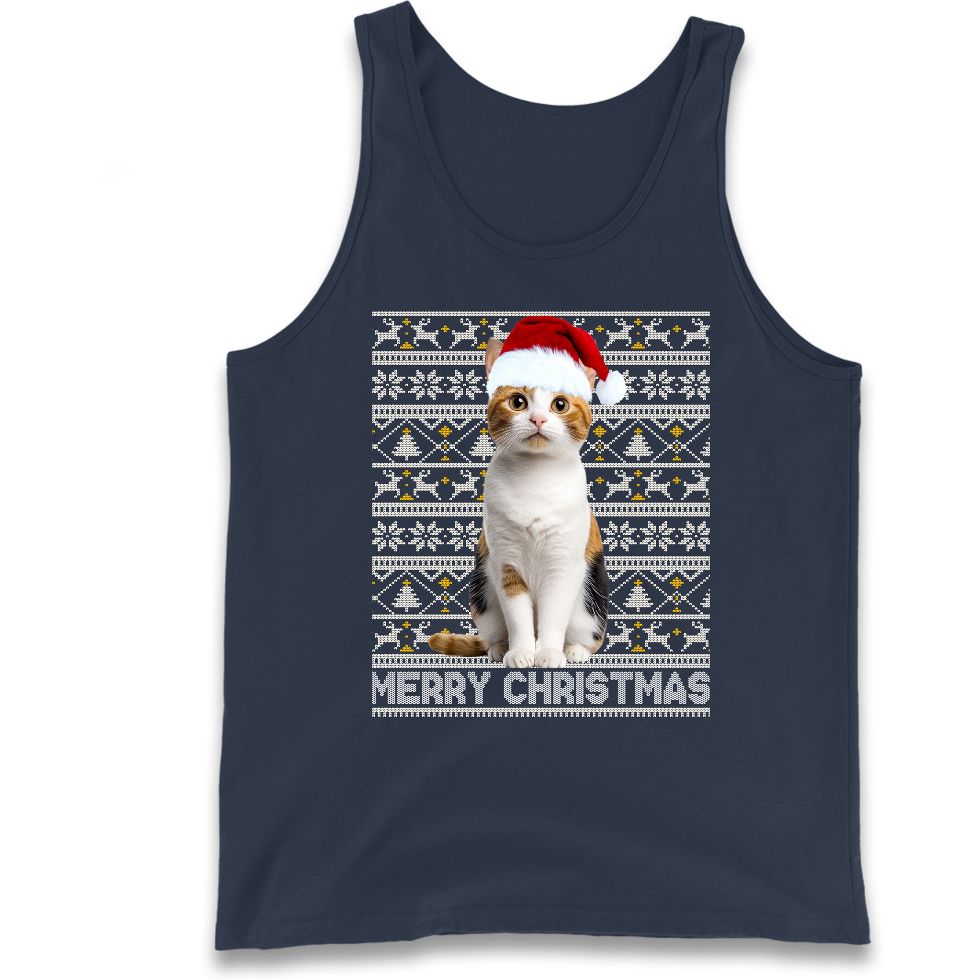 Merry Christmas Cat Tank Top