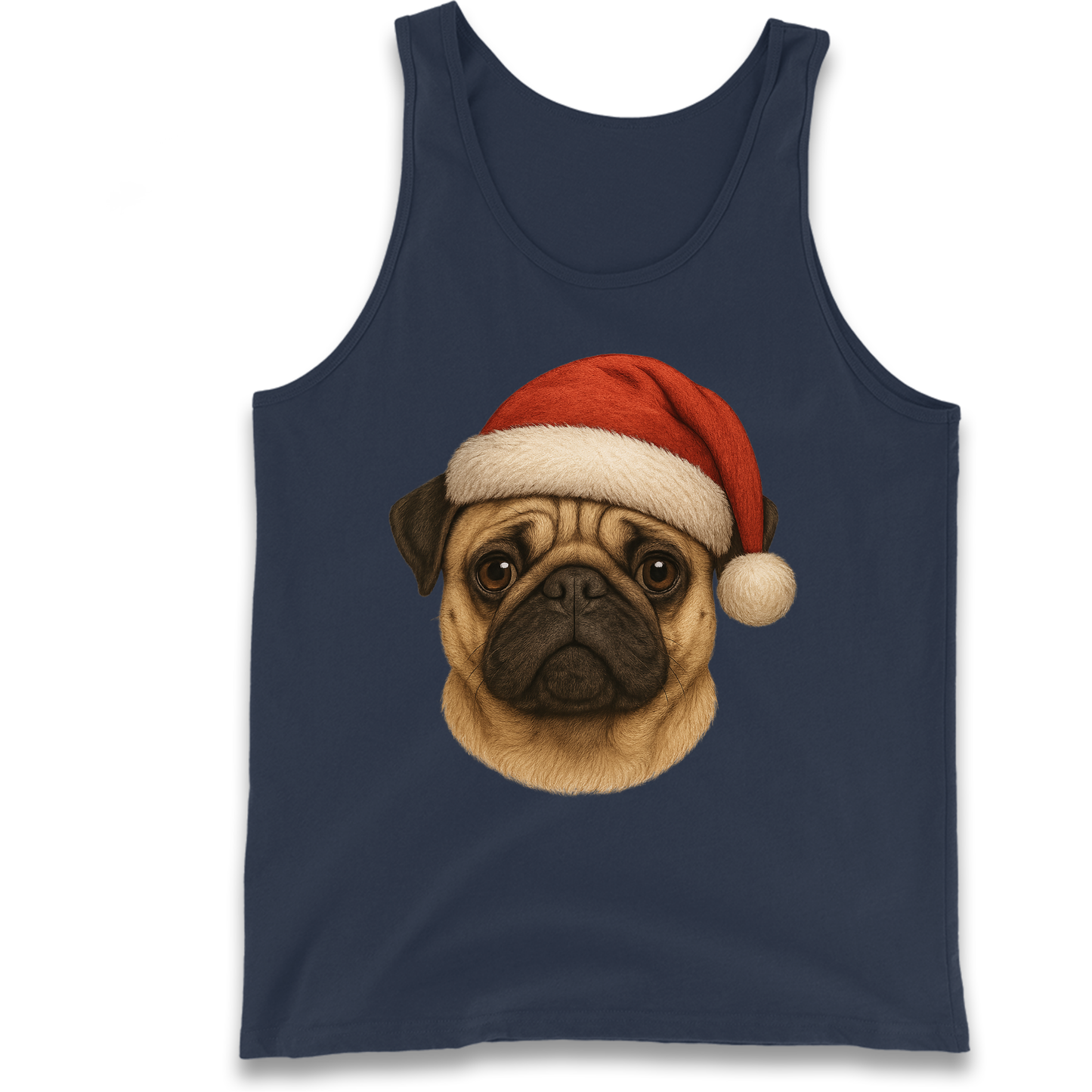 Pug Face Christmas Tank Top