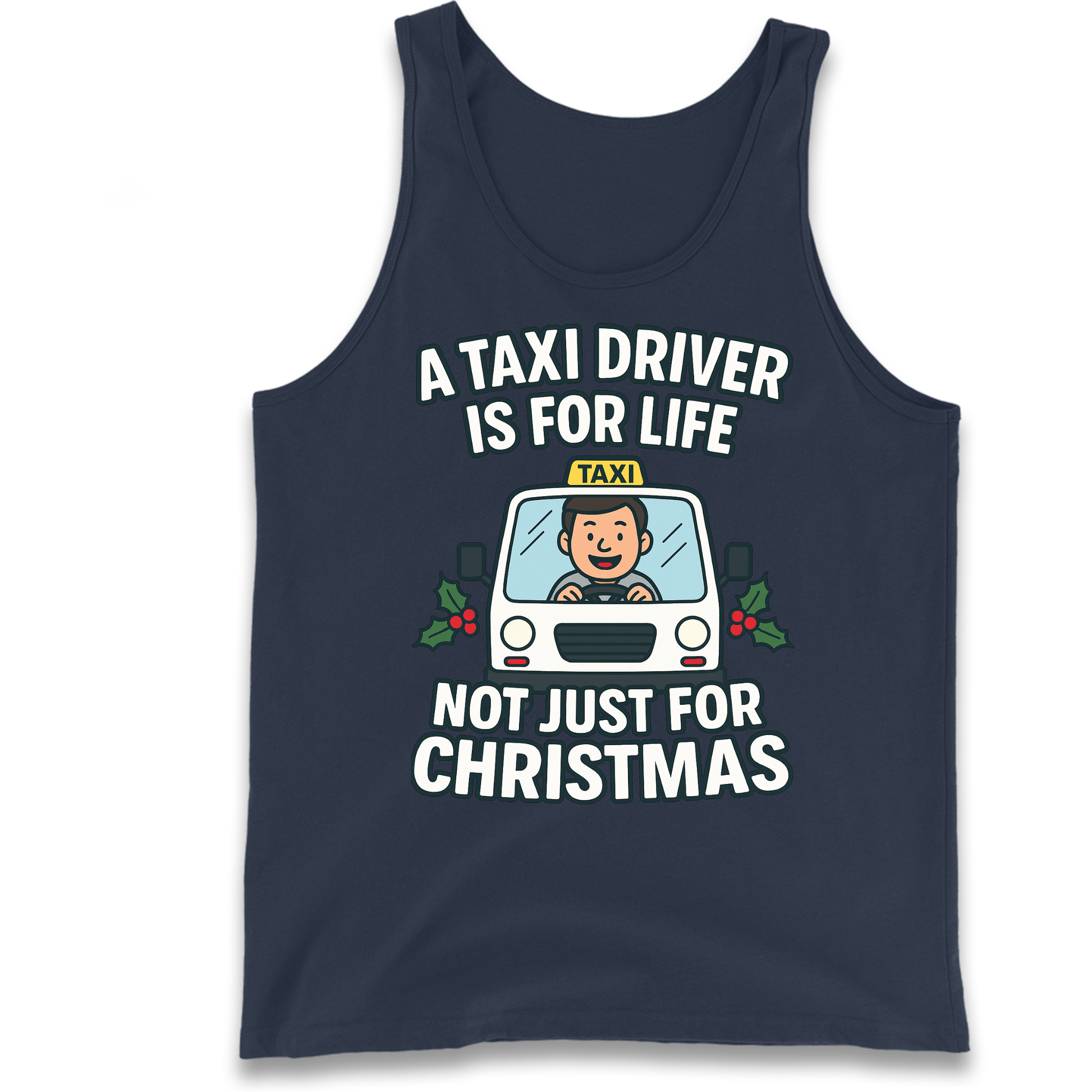 Taxi Driver Christmas Tank Top