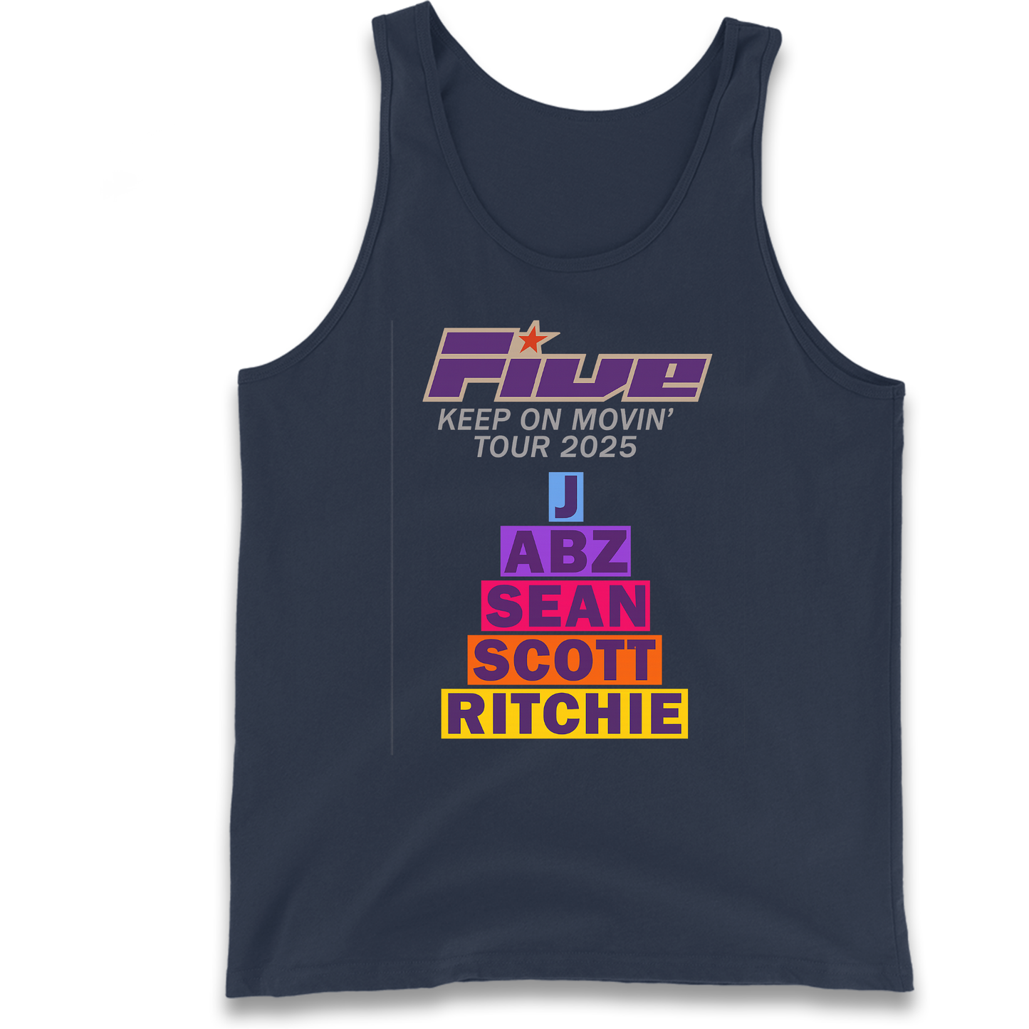 Five Keep On Movin' Tour 2025 Tank Top