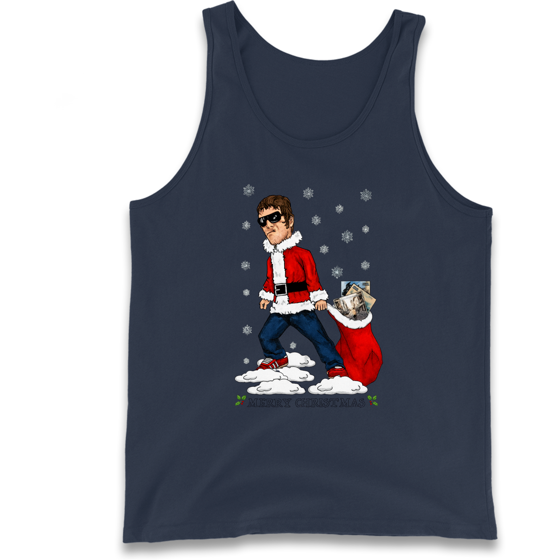 Liam Gallagher Christmas Santa Tank Top