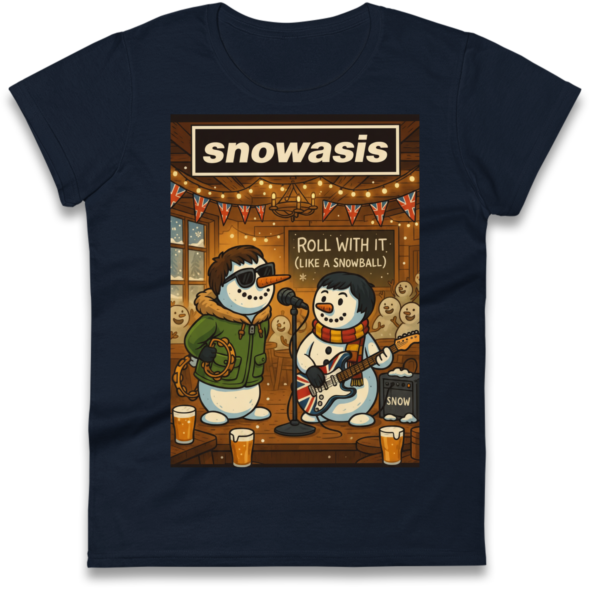 Snowasis Roll Christmas Ladies Shirt