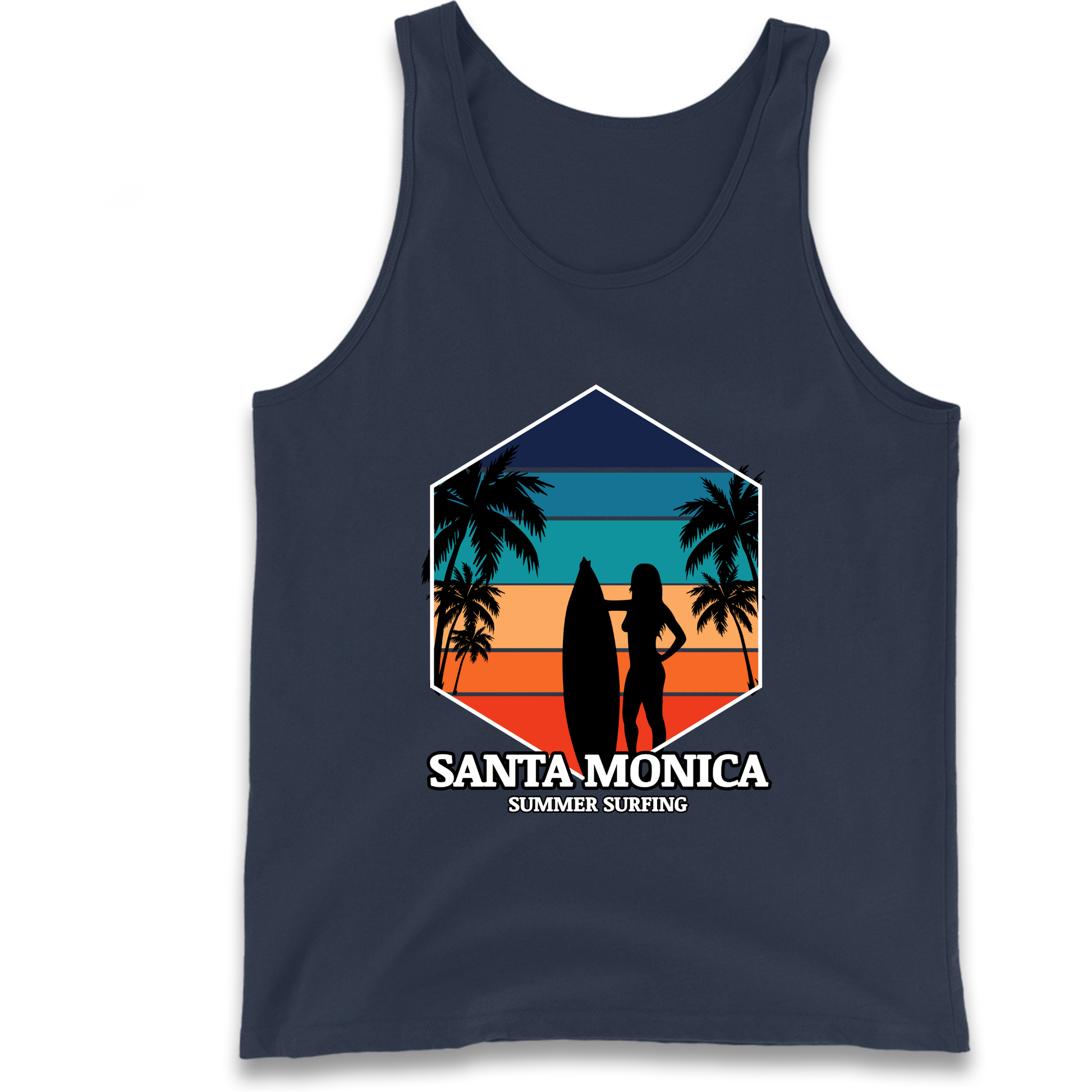 Santa Monica Summer Surfing Tank Top