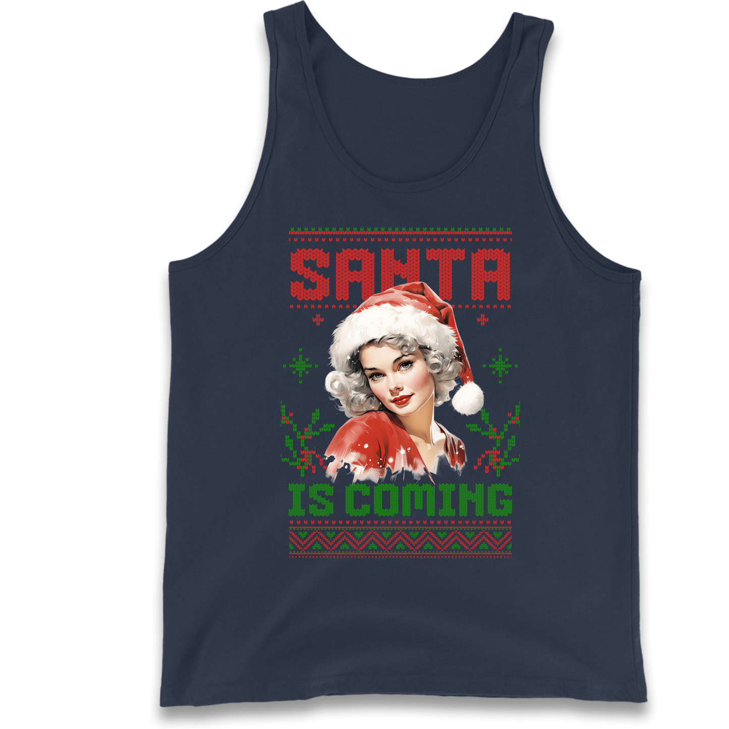 Santa is Coming Christmas Tank Top