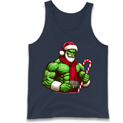 The Hulk Candy Cane Santa Tank Top