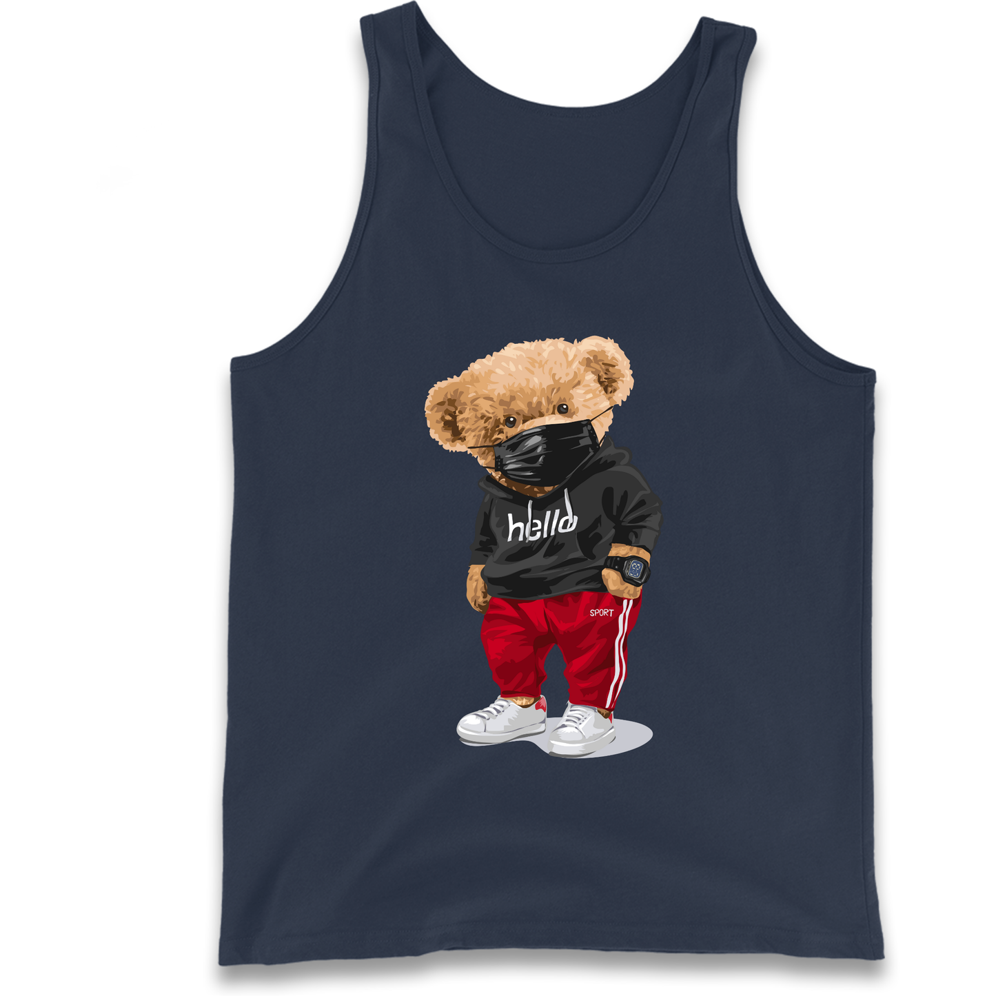 Teddy Bear Hello Streetwear Tank Top
