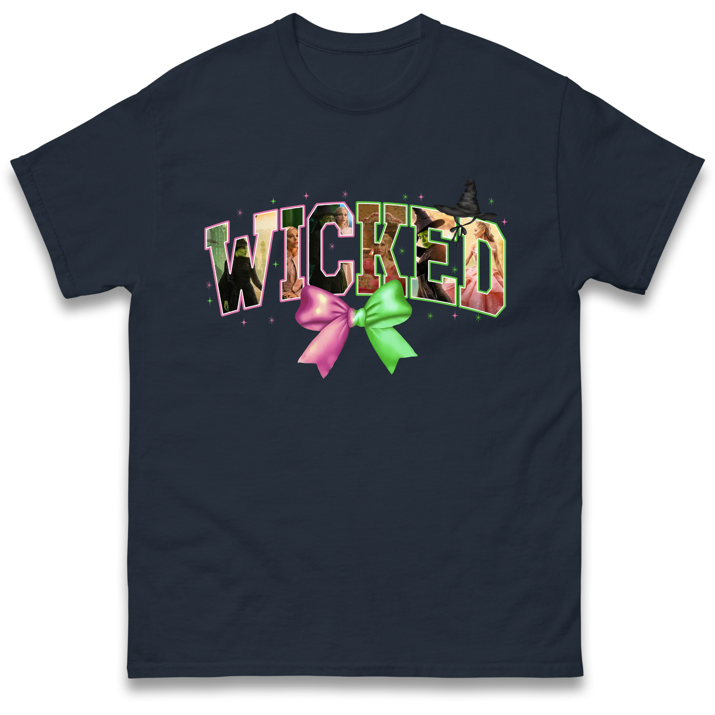 Wicked Pink and Green Bow T Shirt