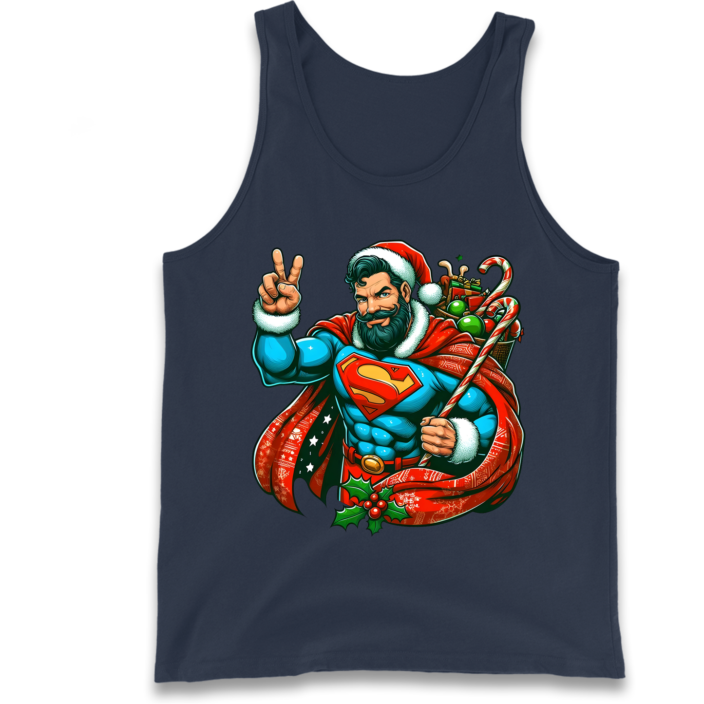 Superman Santa Tank Top