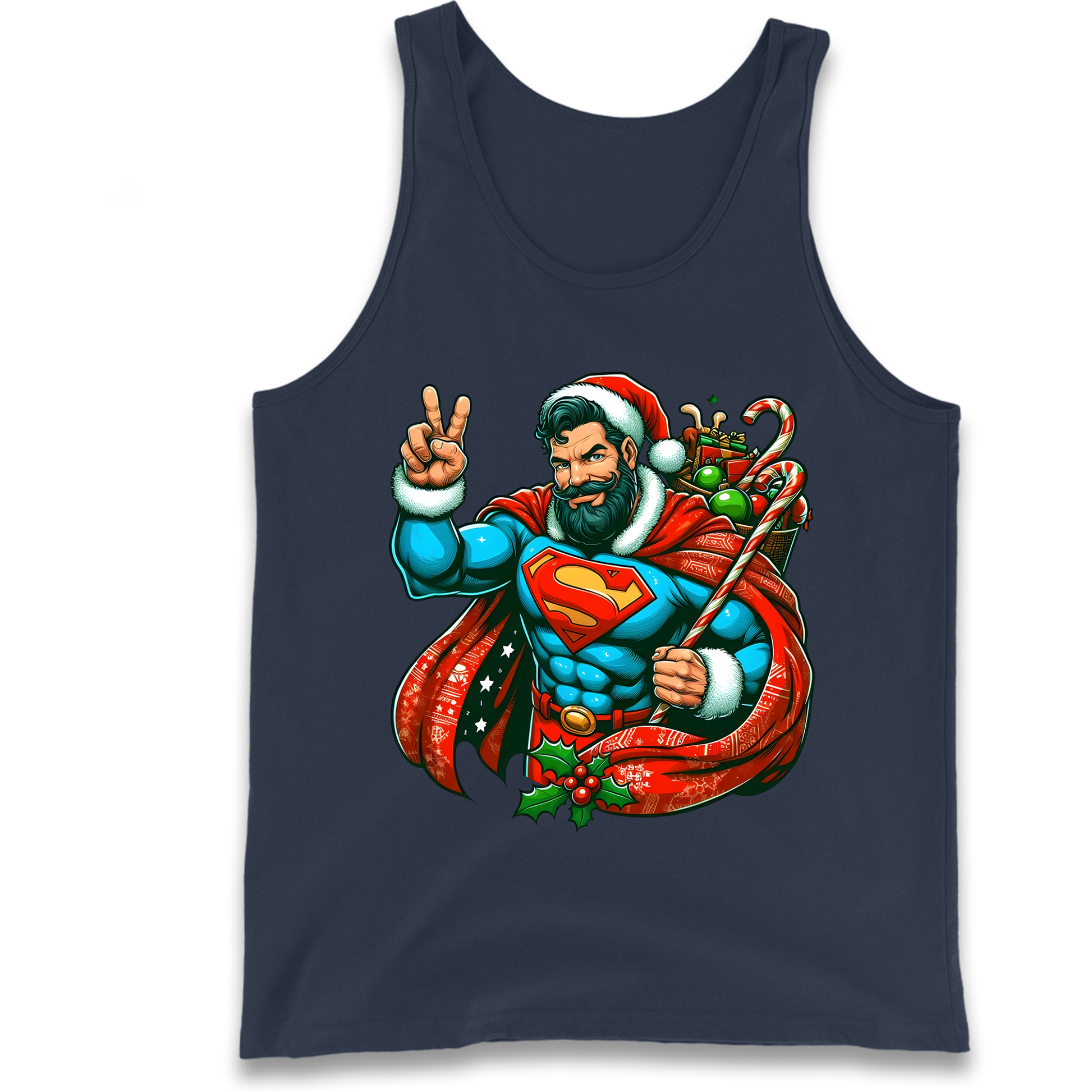 Superman Santa Tank Top