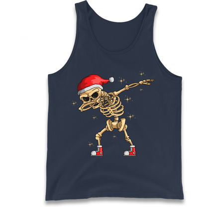 Santa Skellington Dabbing Christmas Tank Top