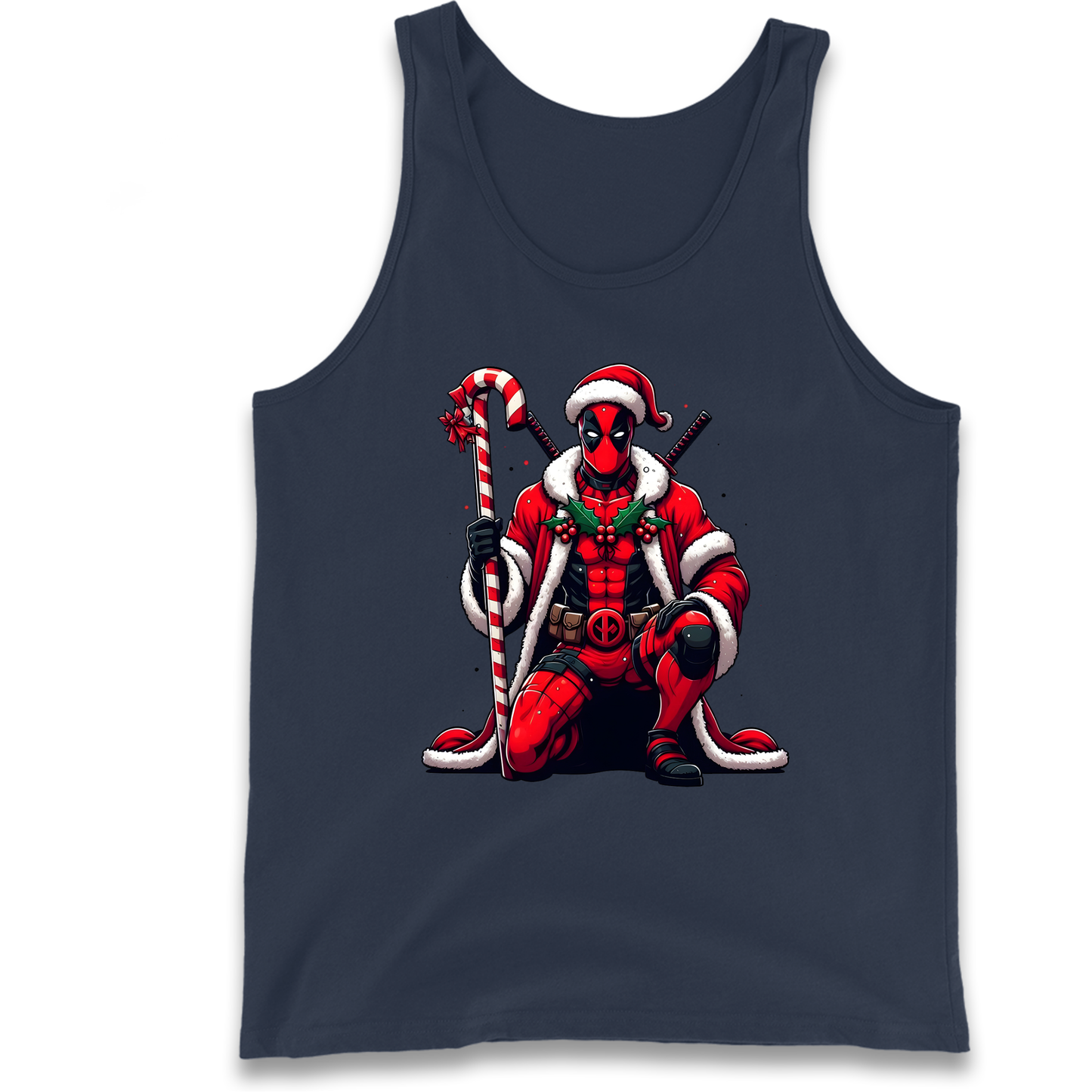 DeadPool Candy Cane Santa Tank Top