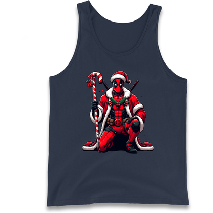 DeadPool Candy Cane Santa Tank Top