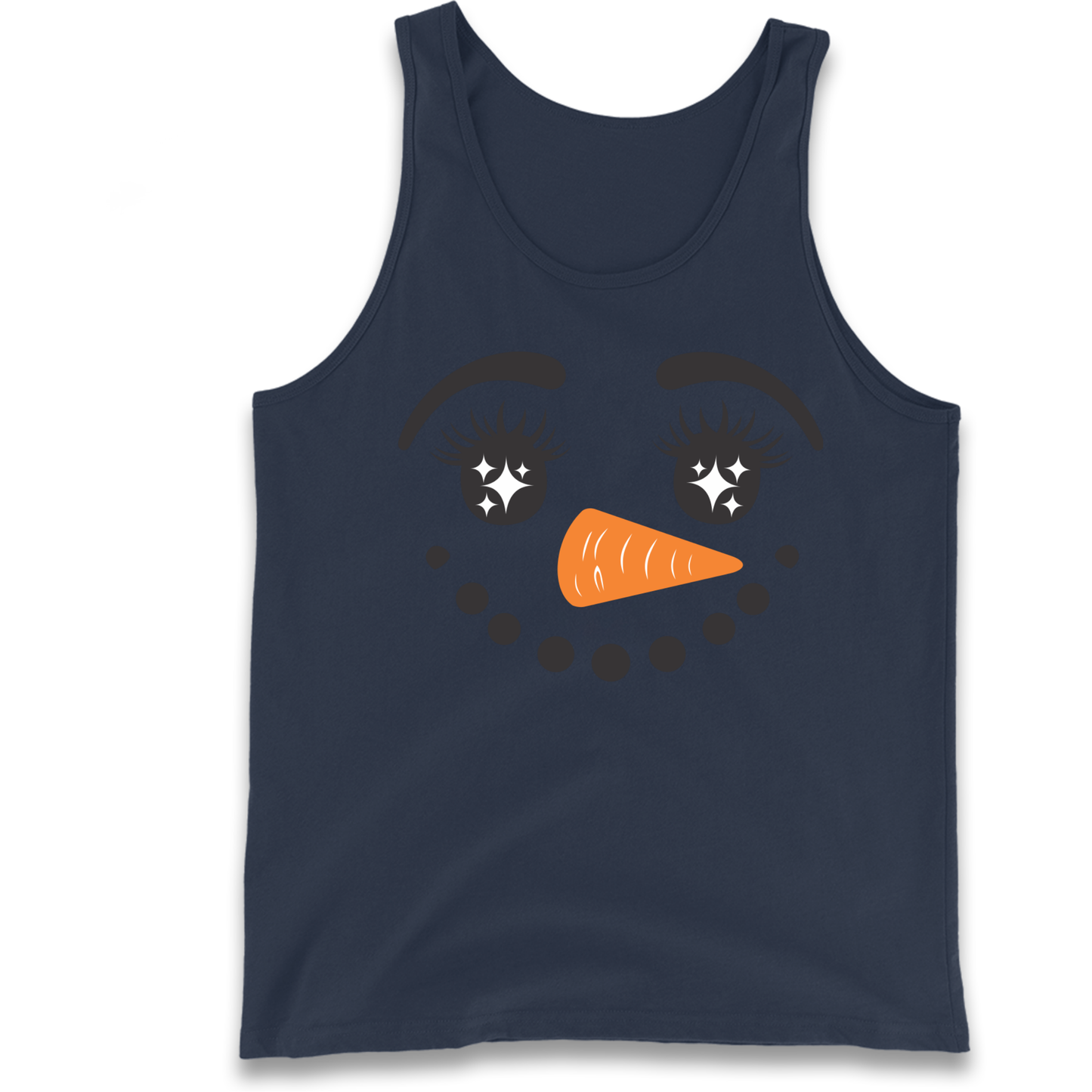 Snowman Face Christmas Tank Top