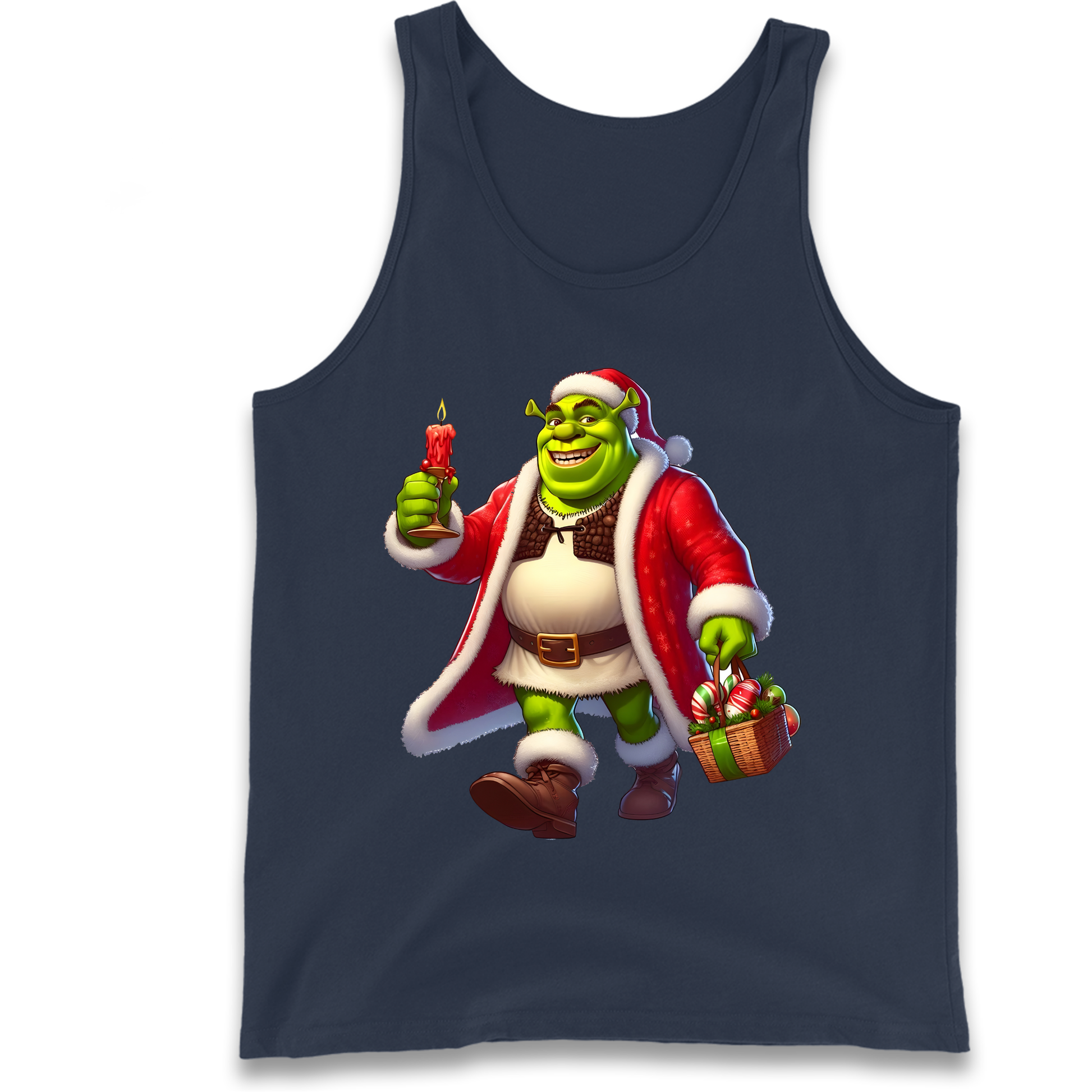 Shrek Santa Candle Tank Top