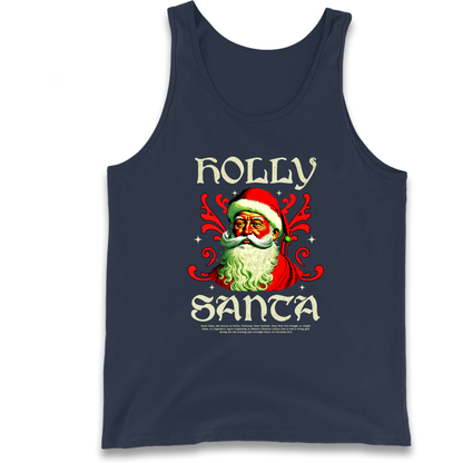 Holly Santa Christmas Tank Top