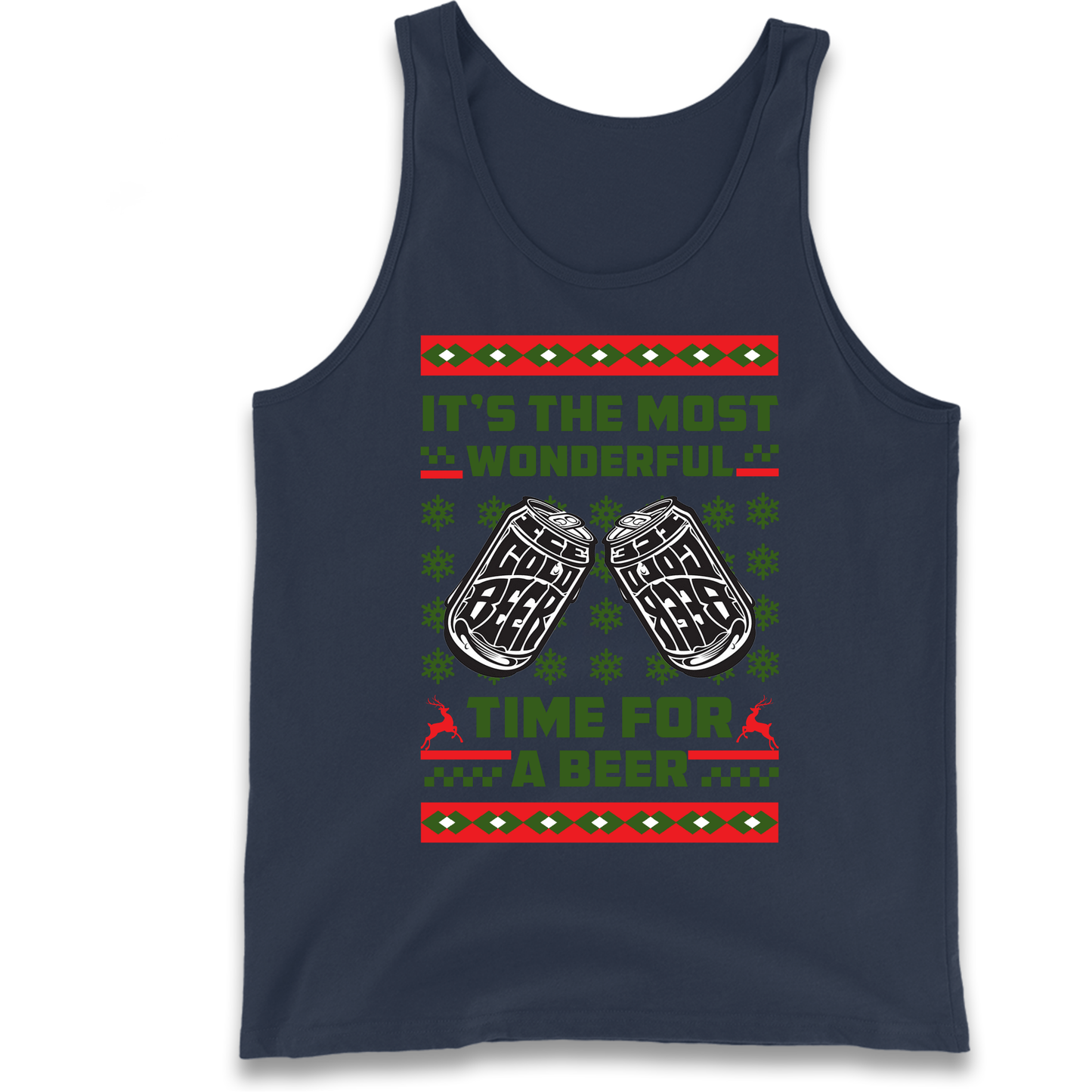 Its The Most Wonderful Time For A Beer Christmas Tank Top