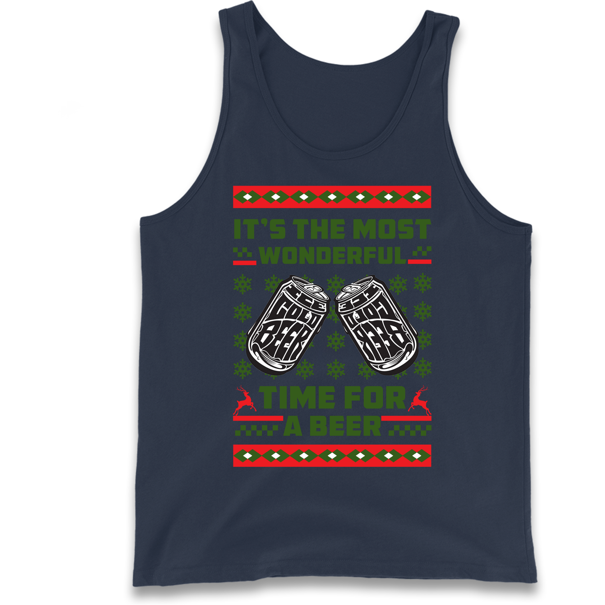 Its The Most Wonderful Time For A Beer Christmas Tank Top