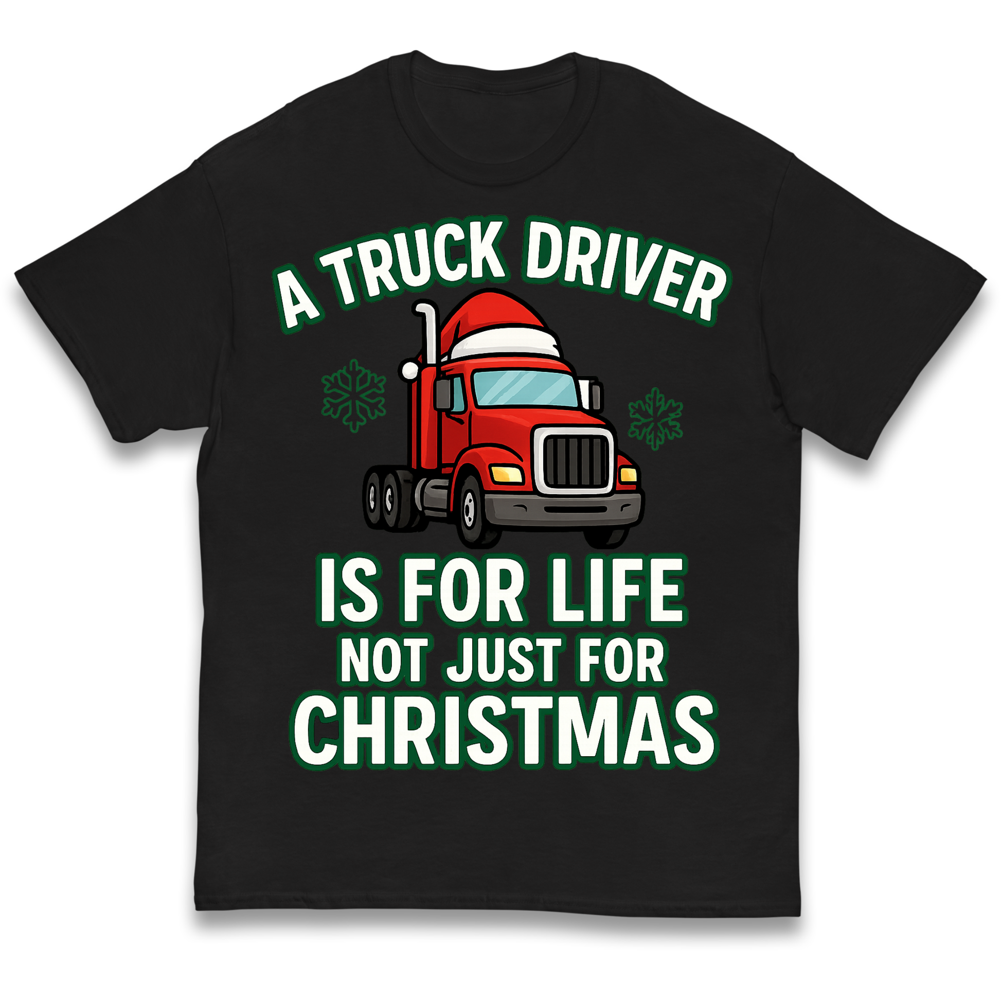 Truck Driver Christmas Kids T Shirt