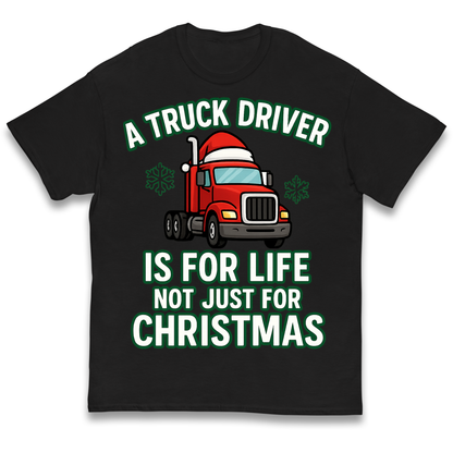 Truck Driver Christmas Kids T Shirt