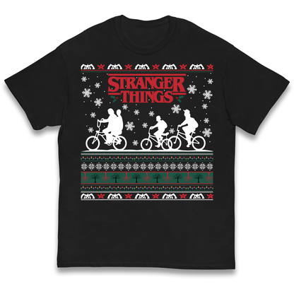 Stranger Things Christmas kids t shirt