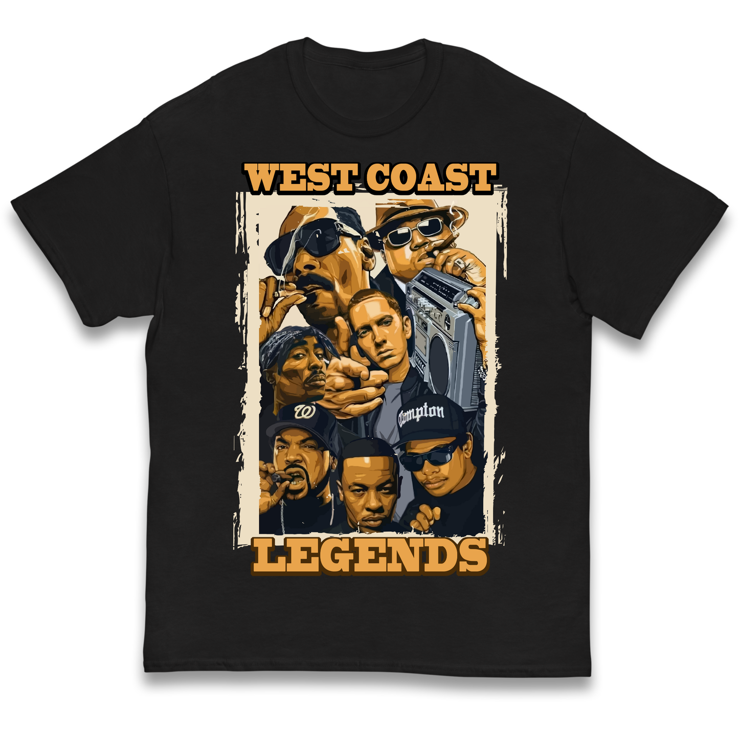 West Coast Legends Rappers kids t shirt