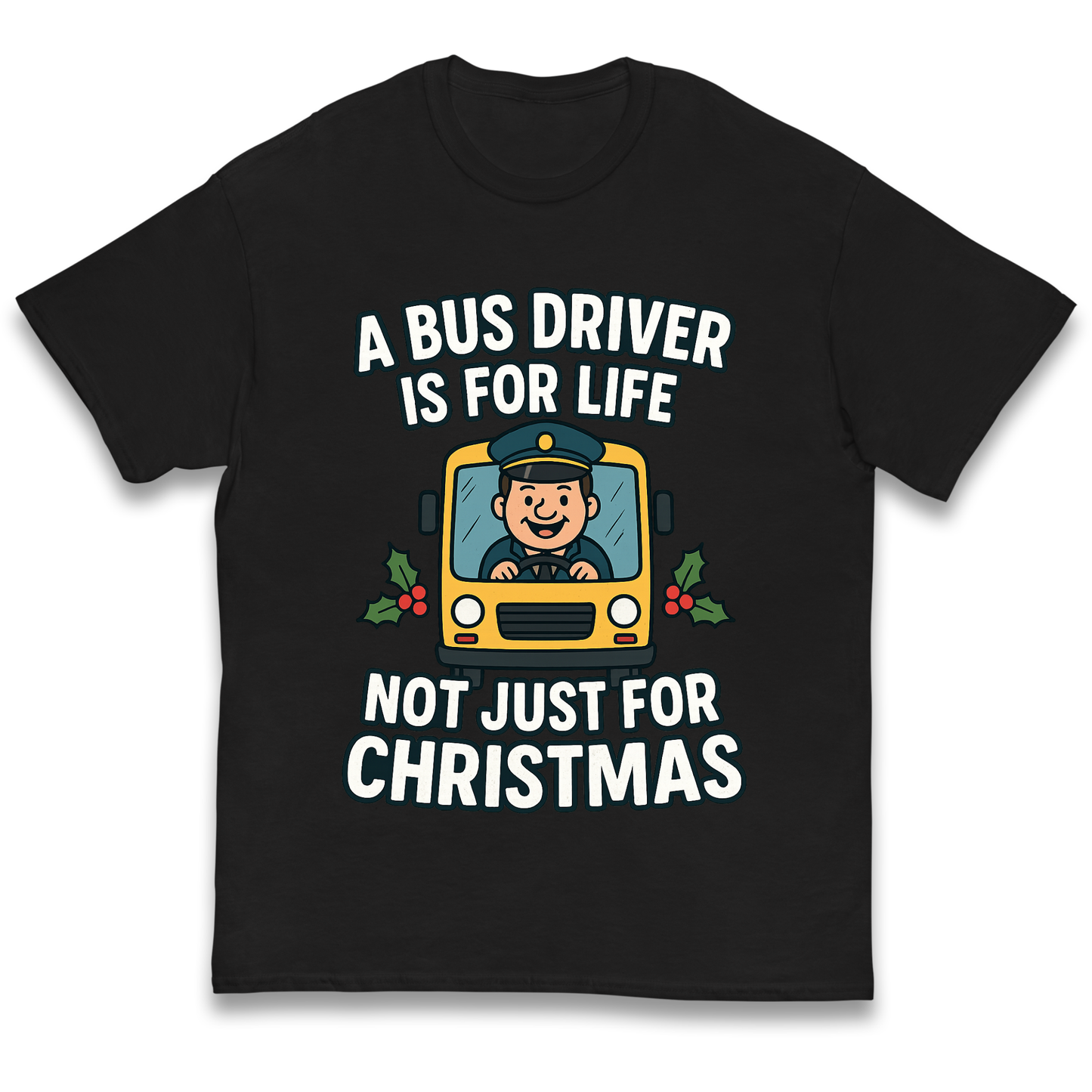 Bus Driver Christmas Kids T Shirt