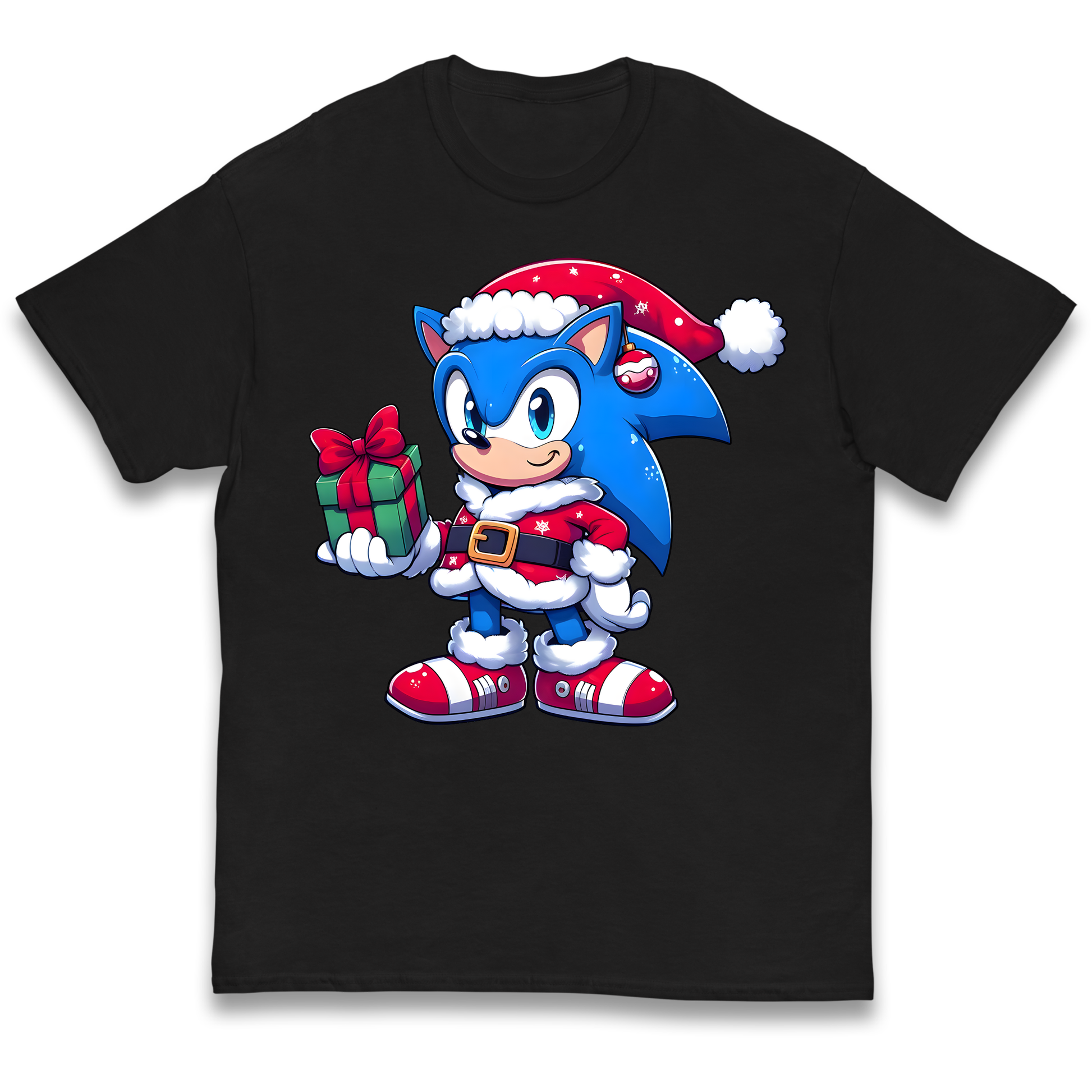 Sonic The Hedgehog Santa kids t shirt