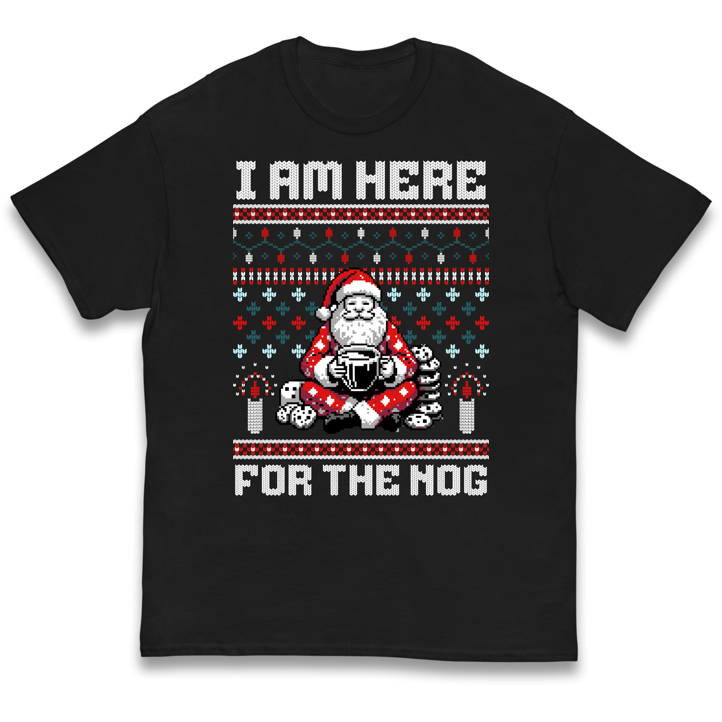 I am Here For The Nog Christmas kids t shirt