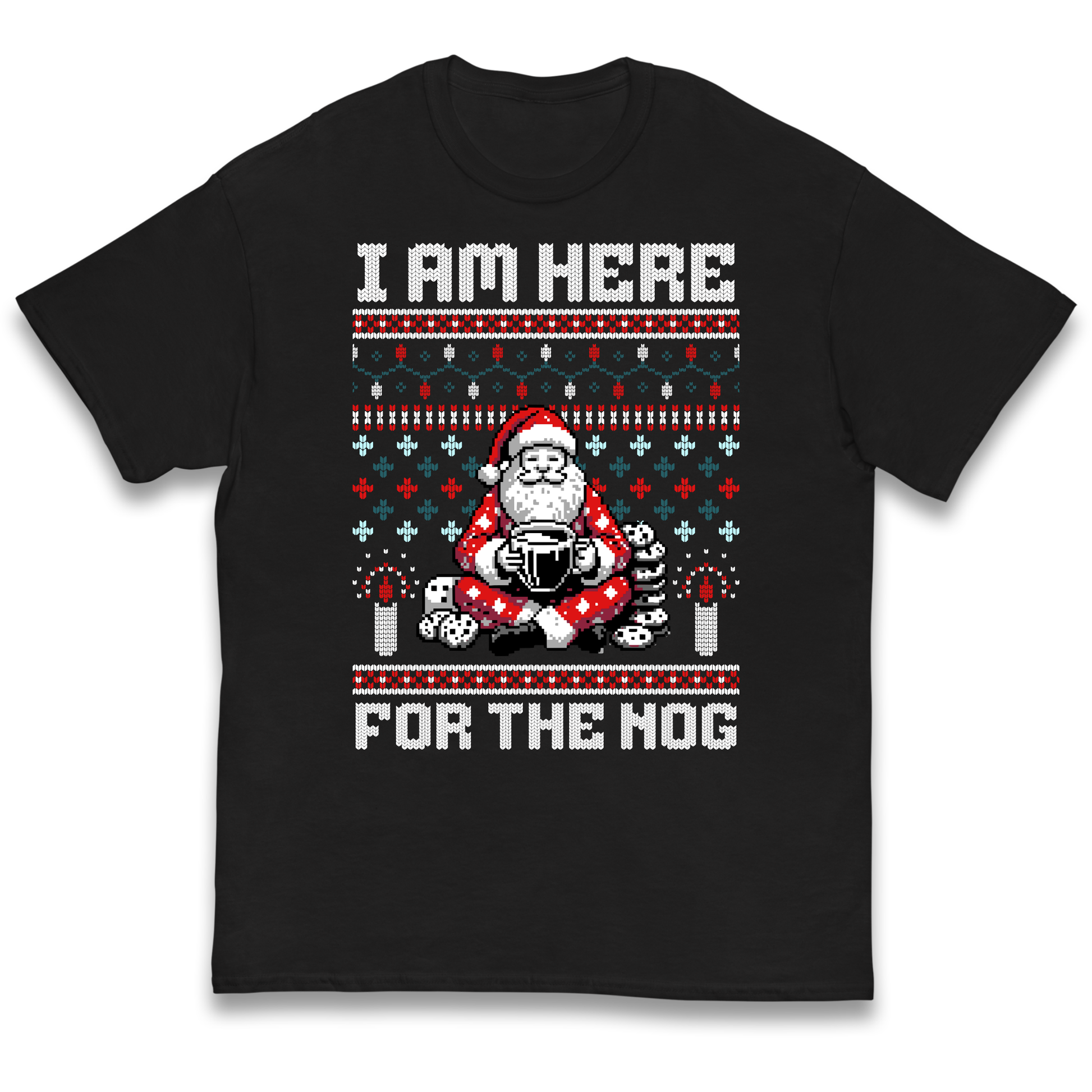 I am Here For The Nog Christmas kids t shirt
