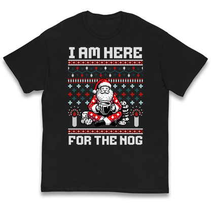 I am Here For The Nog Christmas kids t shirt