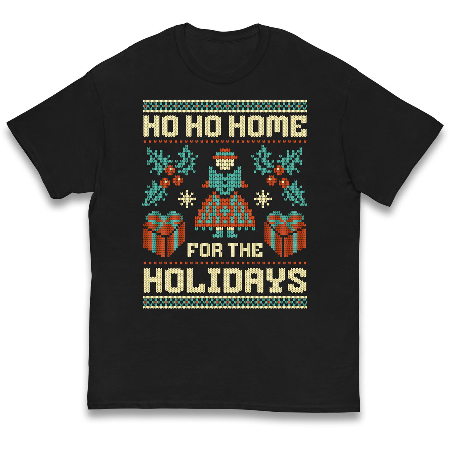HO HO Home For the Holidays Christmas kids t shirt