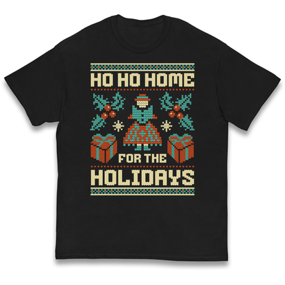 HO HO Home For the Holidays Christmas kids t shirt