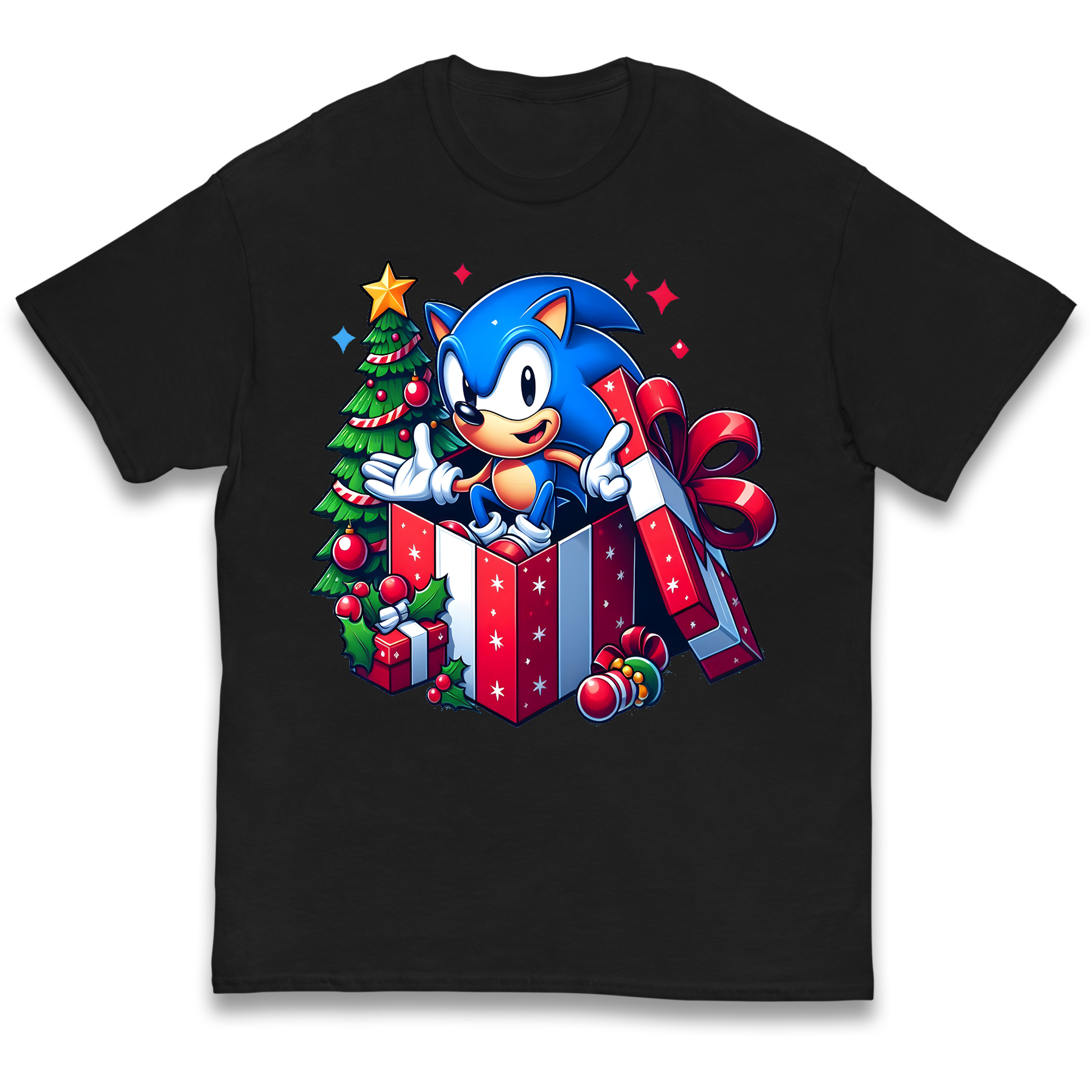 Sonic The Hedgehog Christmas kids t shirt